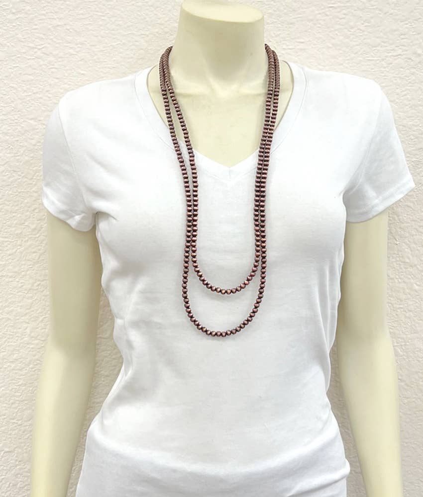 736577, Handmade Copper Navajo Bead Necklace