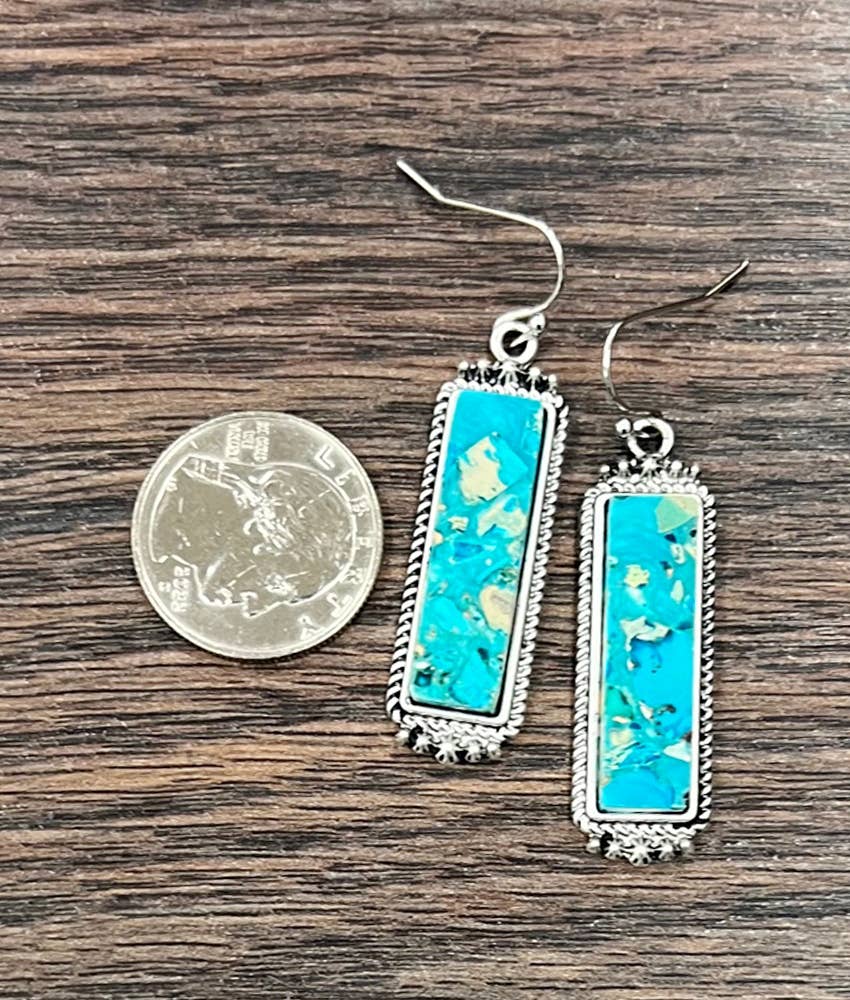 724751, Bar Gemstone Earrings