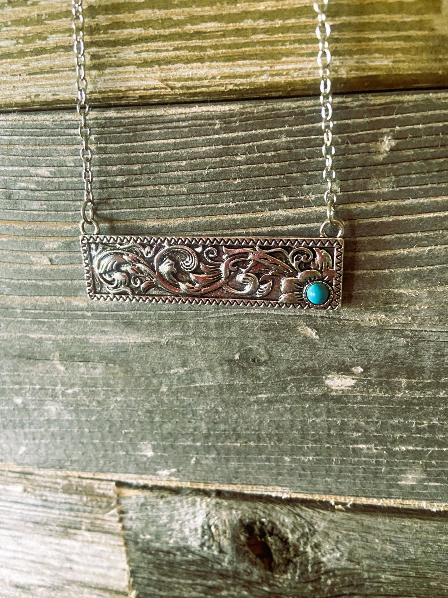 Tooled Silver Necklace