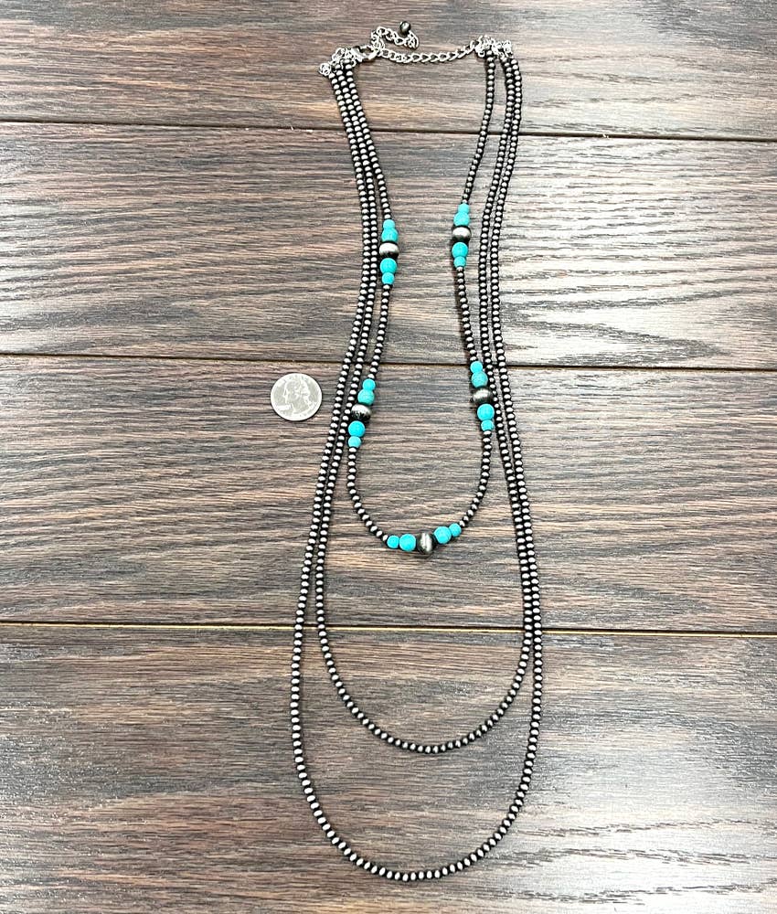 735141, Handmade Navajo Bead, Turquoise Necklace