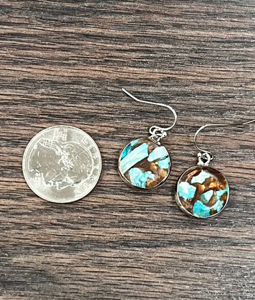 723979, Round Gemstone Earrings