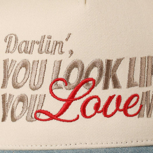 You Look Like You Love Me Denim Trucker Hat