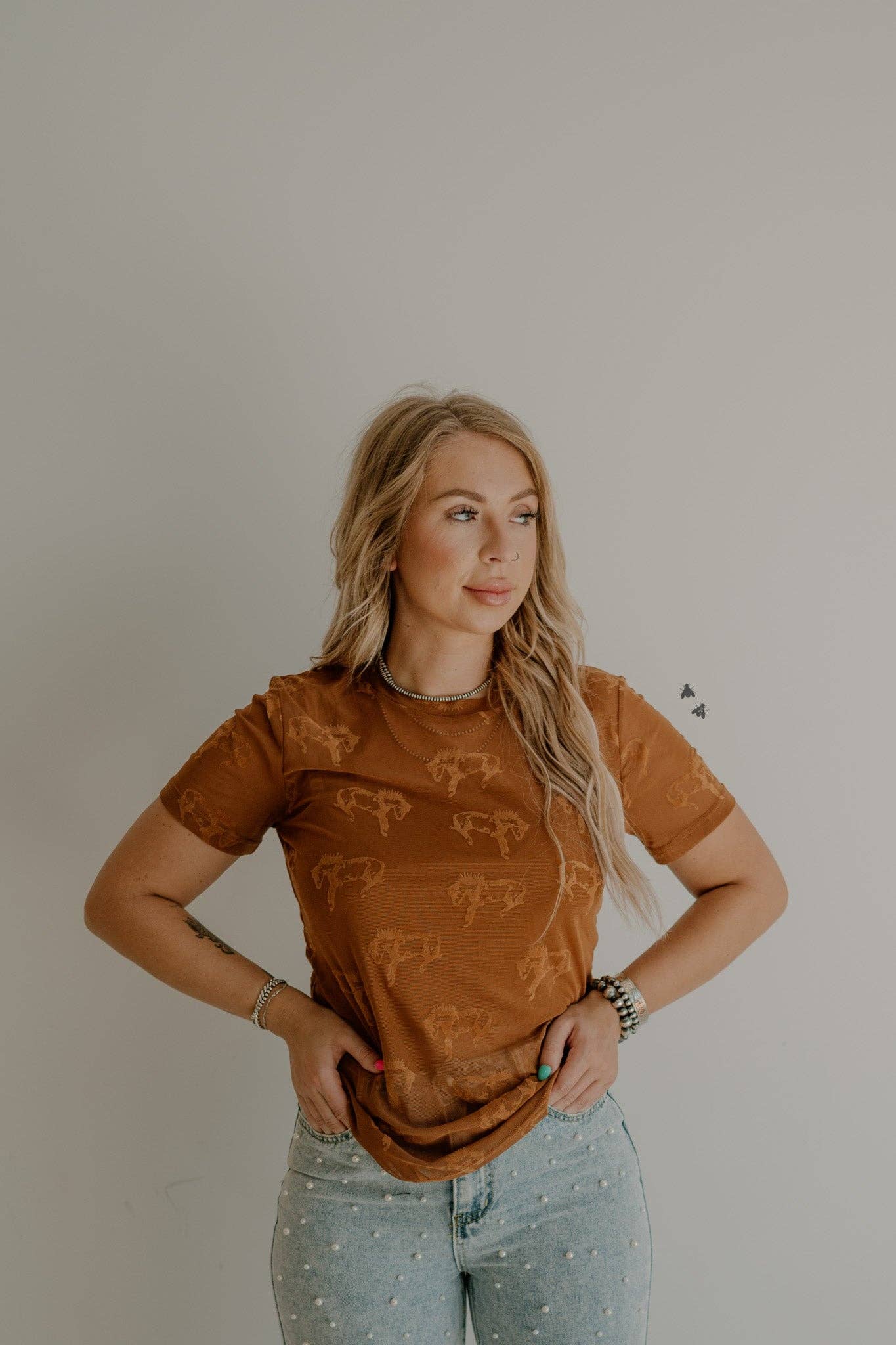 Buck Fifty Short Sleeve Mesh Top