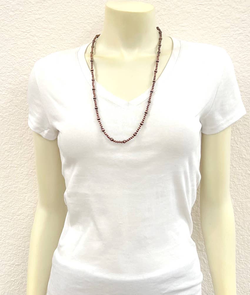 739107, Handmade Copper Navajo Bead Necklace
