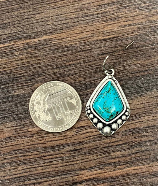 722618, Arrowhead Turquoise Earrings