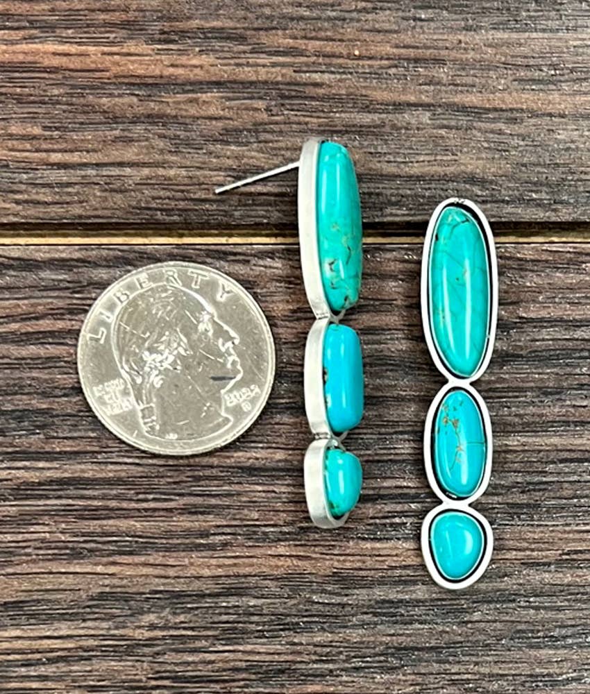 725268, Turquoise Stud Earrings
