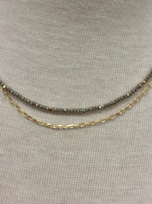 Double Layer Beaded Necklace