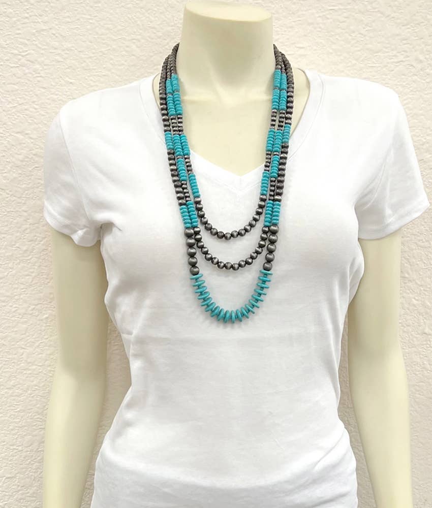 735565, Handmade Navajo Bead Necklace