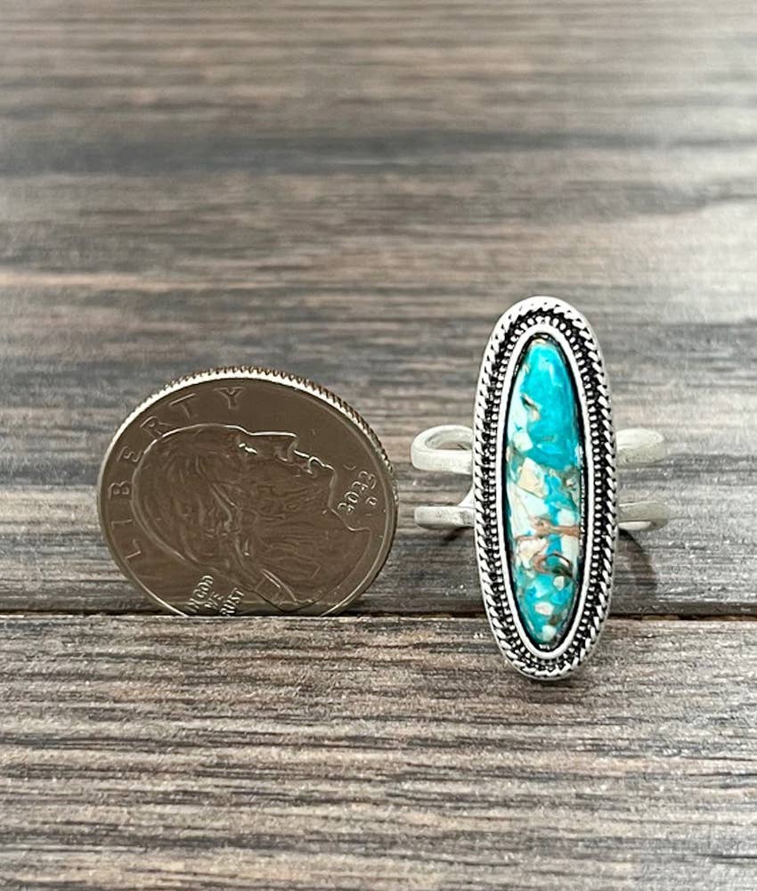 750501, Gemstone Adjustable Ring