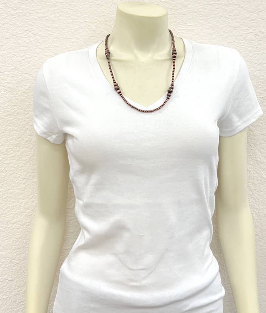 736971, Handmade Copper Navajo Bead Necklace