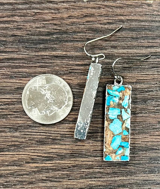 723980, Bar Gemstone Earrings