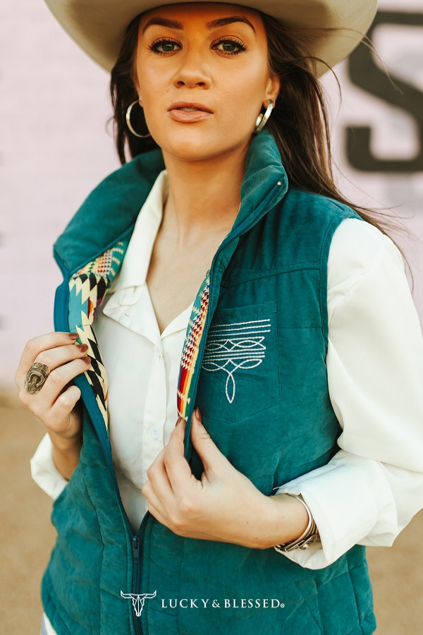 Teal Puffer Vest