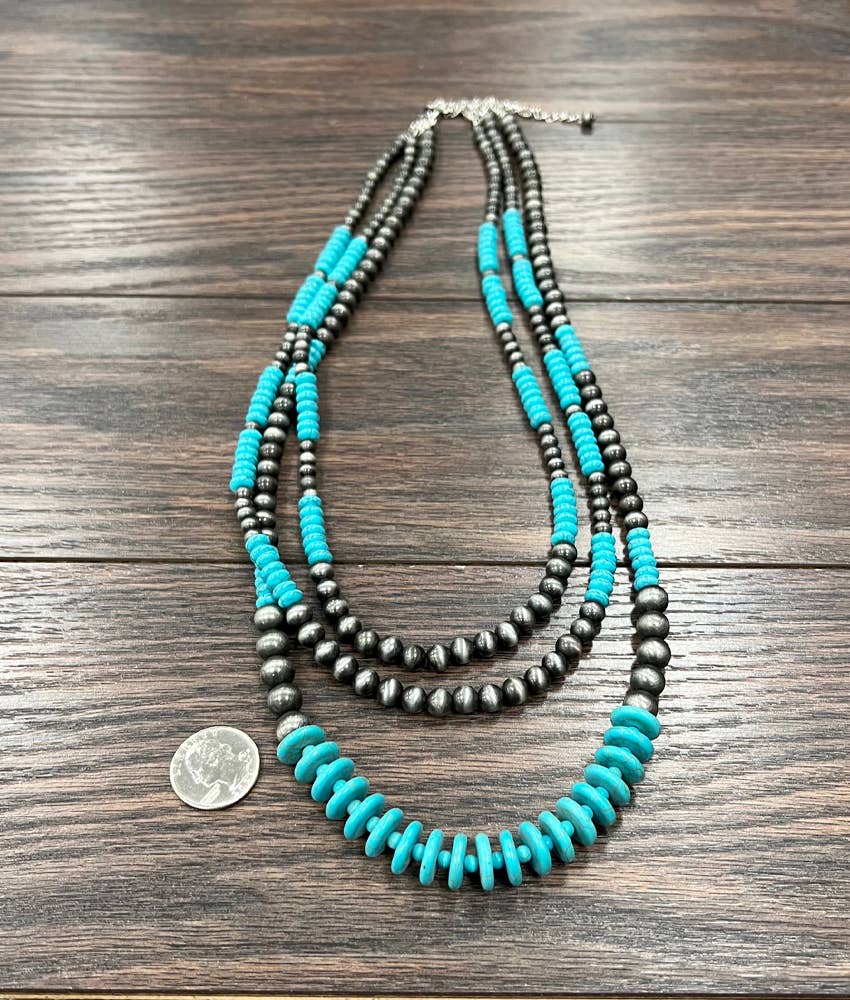 735565, Handmade Navajo Bead Necklace