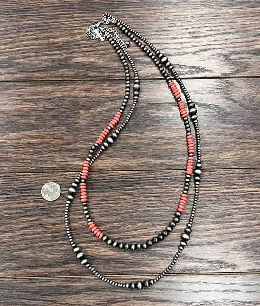 Sunset Handmade 36" Navajo Bead Necklace