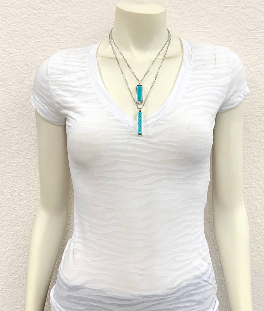 Double Bar Turquoise Necklace
