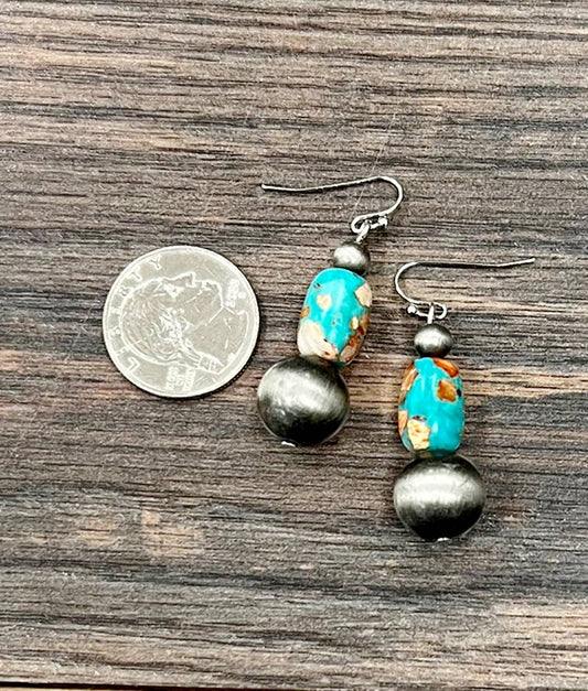 726189, Handmade Navajo Gemstone Earrings