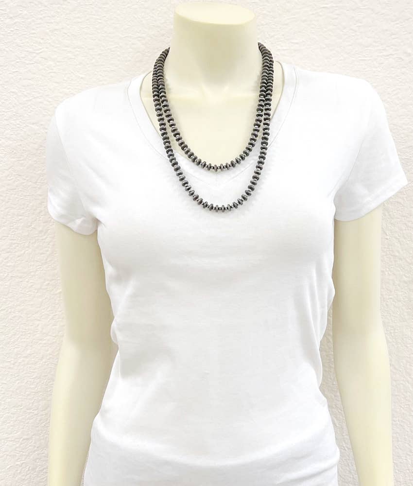 739274, Handmade Rondelle Navajo Bead Necklace