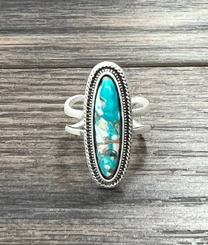 750501, Gemstone Adjustable Ring