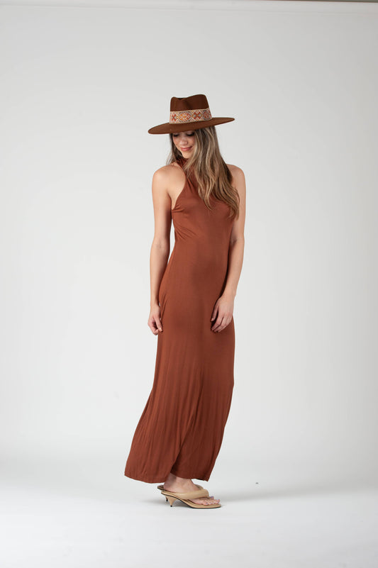 BAJA KNIT BOHO MAXI DRESS