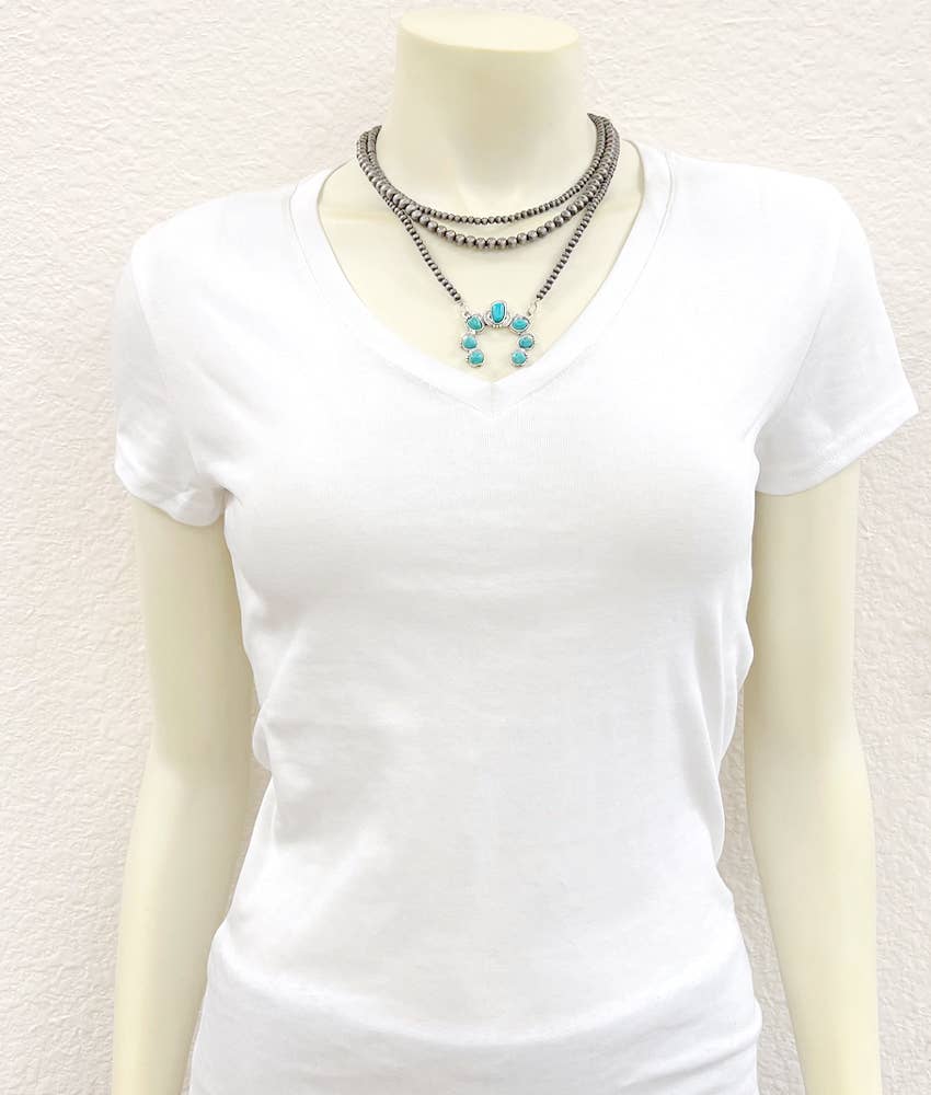739411, Handmade Squash Naha Turquoise Necklace