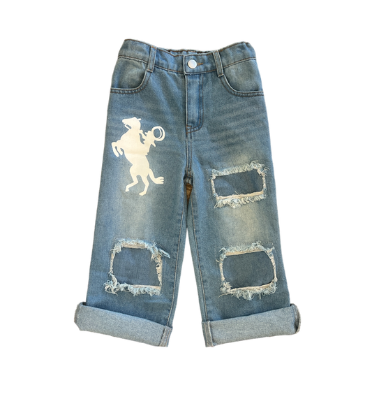 Raring Horse Denim Capris