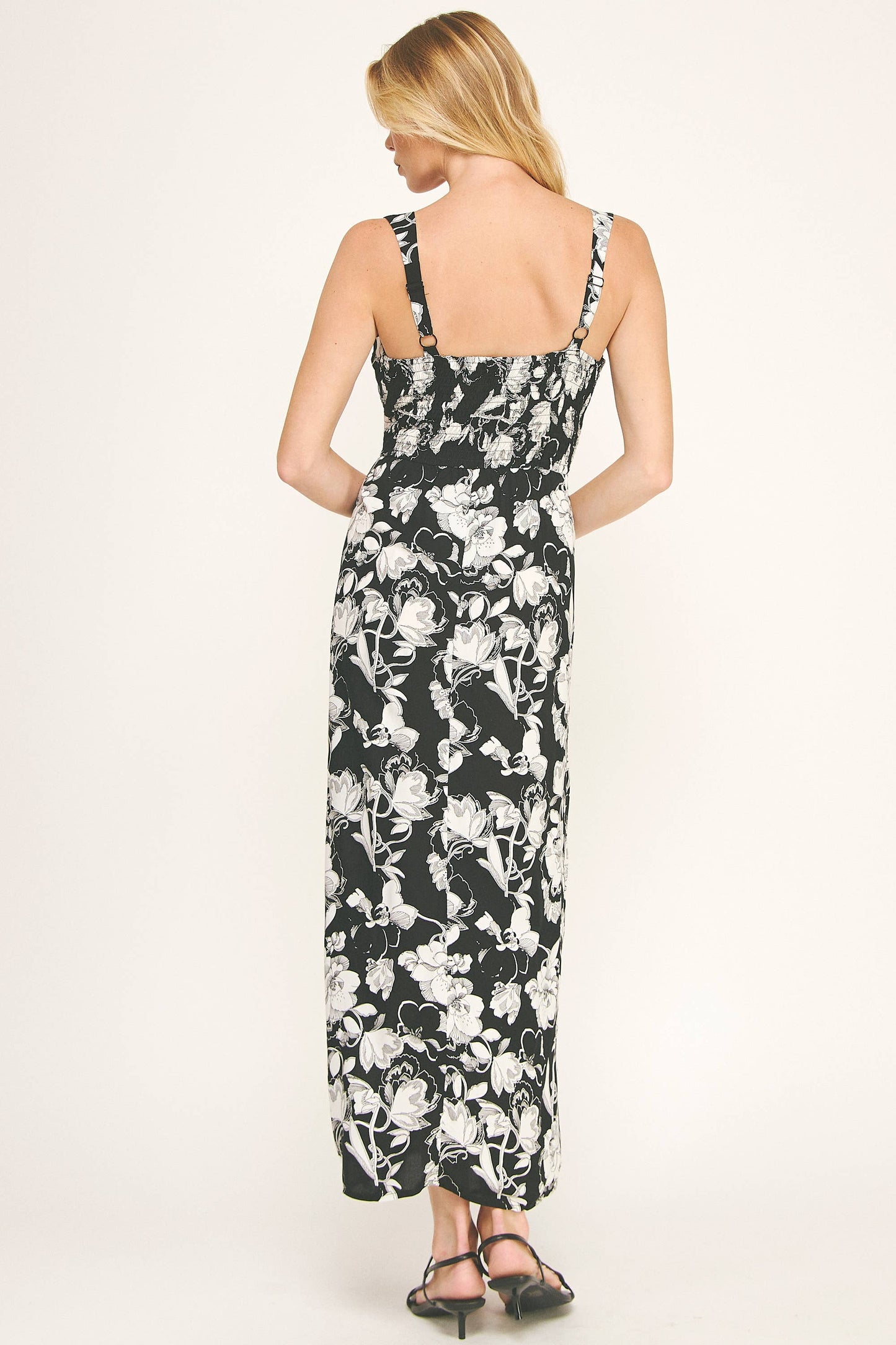 SERENITY WAVES PLEATED MAXI DRESS