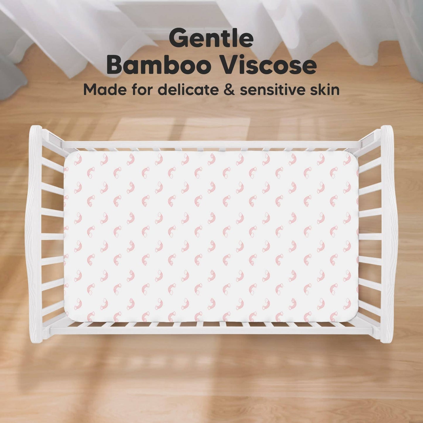 Gentle Bamboo Fitted Crib Sheet: Dreamland