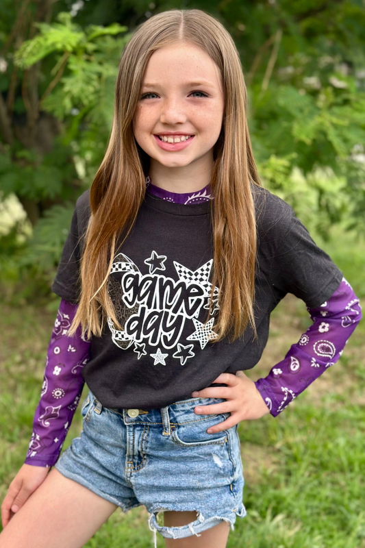 Bandana Babe Purple Mesh Kids