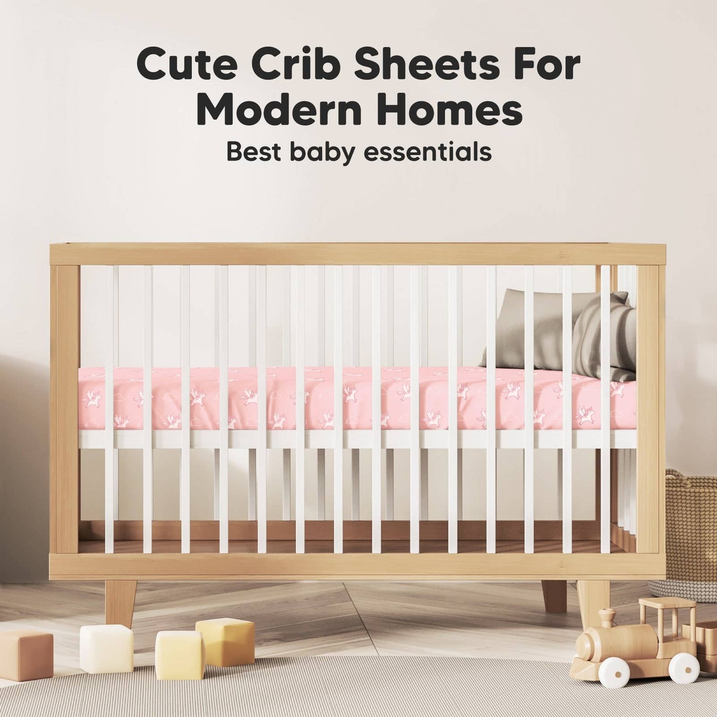 Gentle Bamboo Fitted Crib Sheet: Dreamland