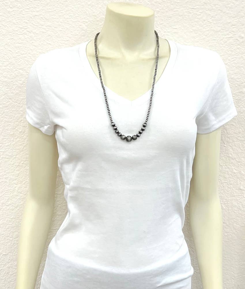 Handmade 26" Navajo Bead Necklace