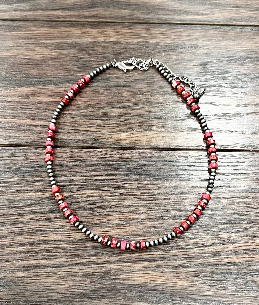 738505, Handmade Navajo Gemstone Necklace