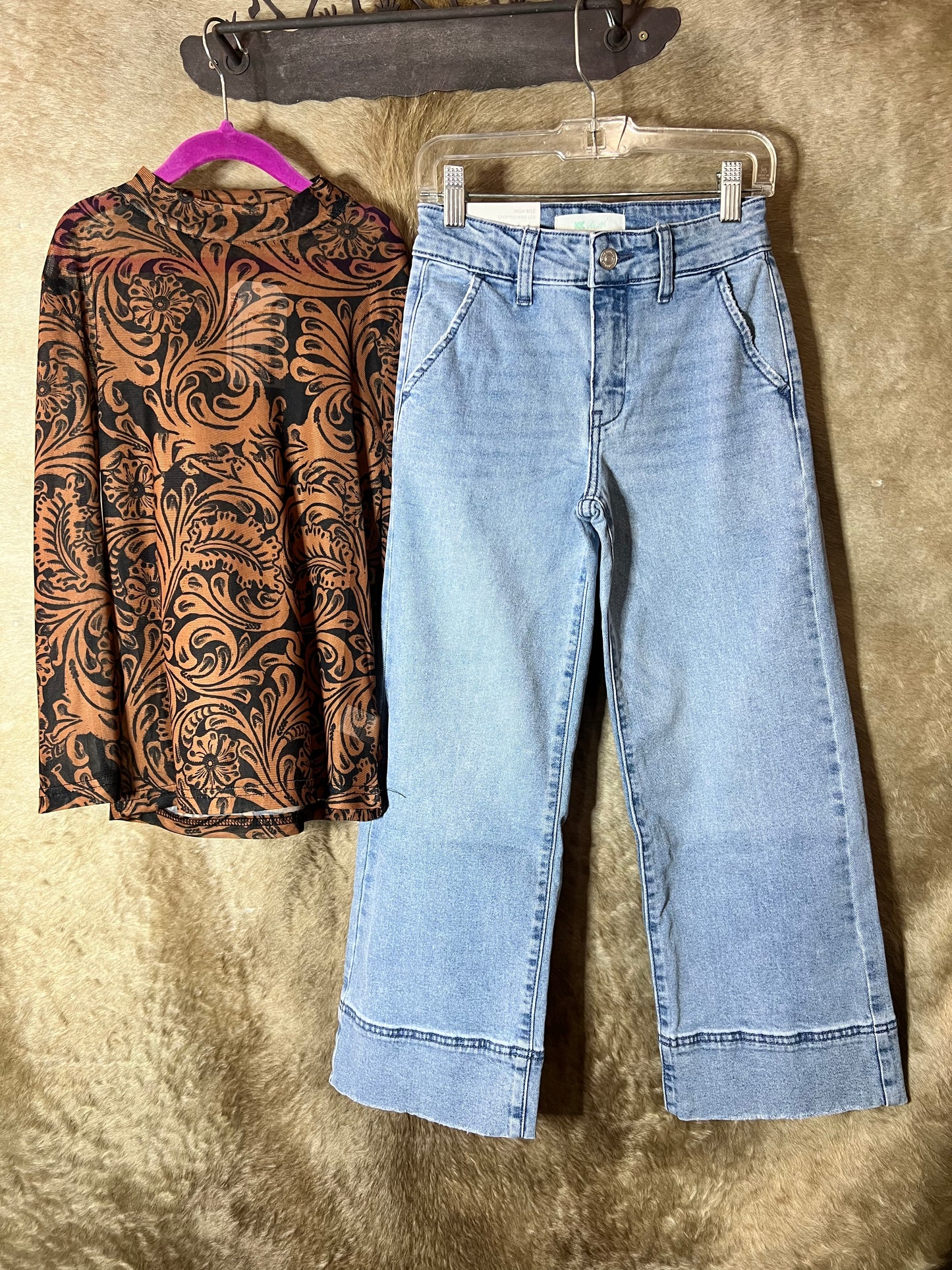 Delilah Wide Leg Girls Jeans