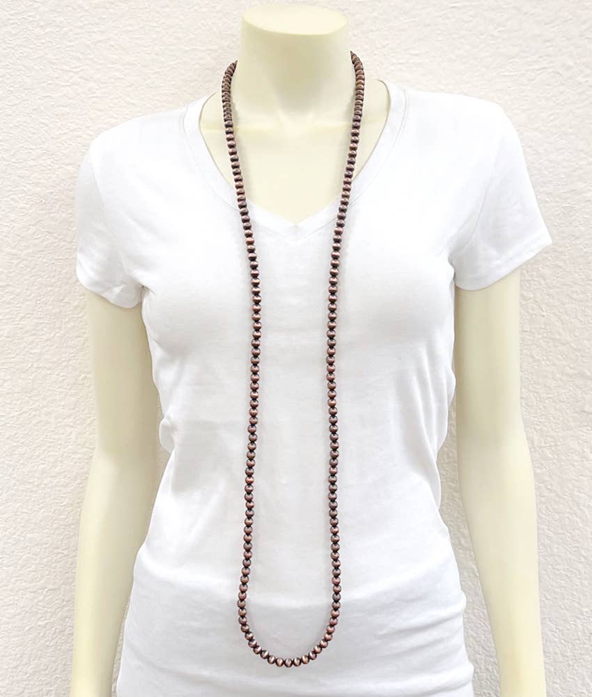 733406, Copper Navajo Bead Necklace