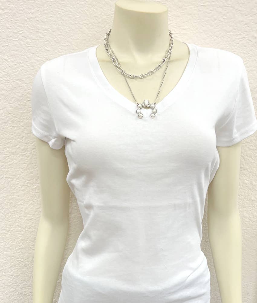 735303, Squash White Turquoise Necklace