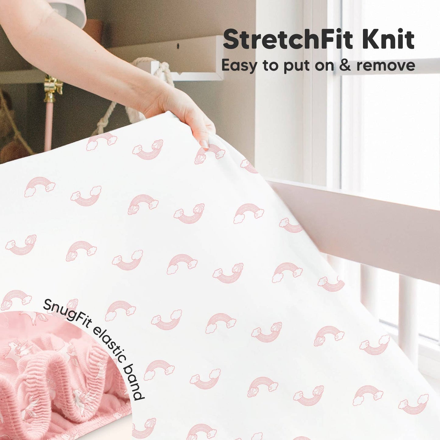 Gentle Bamboo Fitted Crib Sheet: Dreamland