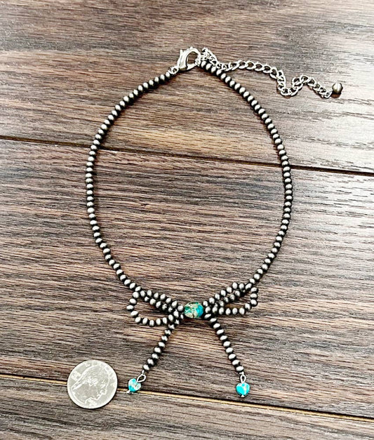 738339, Handmade Ribbon Bow Necklace