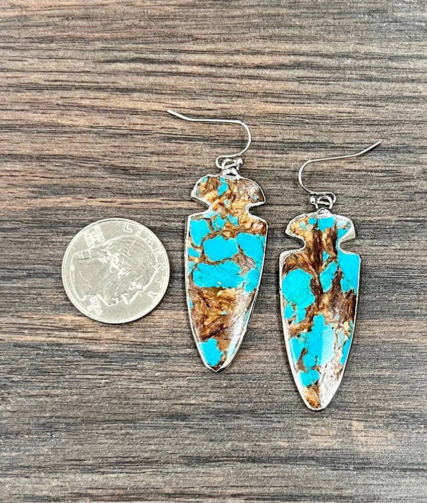 722748, Arrowhead Gemstone Earrings