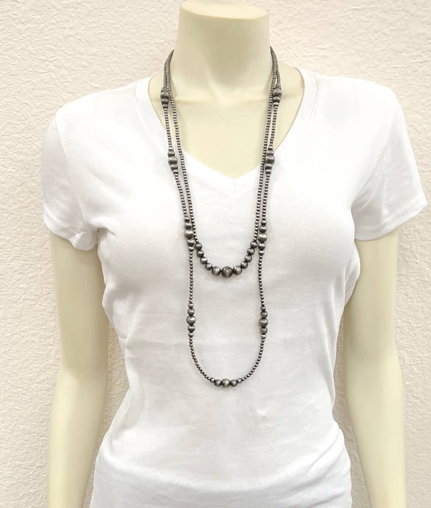 735664, Handmade 36" Navajo Bead Necklace