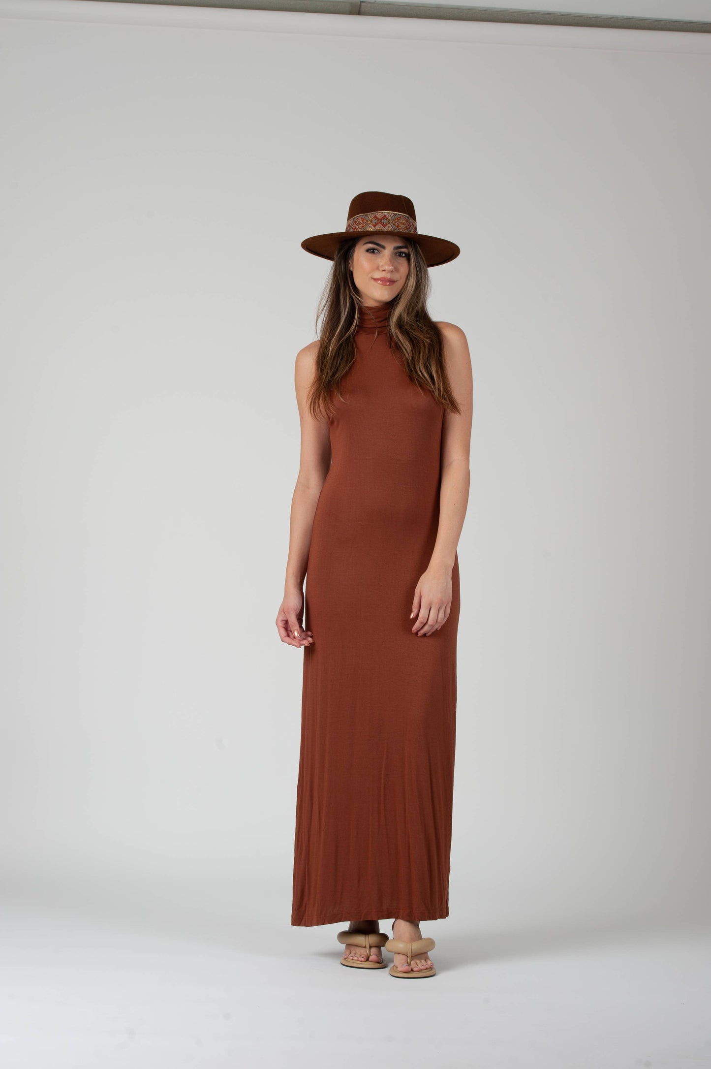 BAJA KNIT BOHO MAXI DRESS