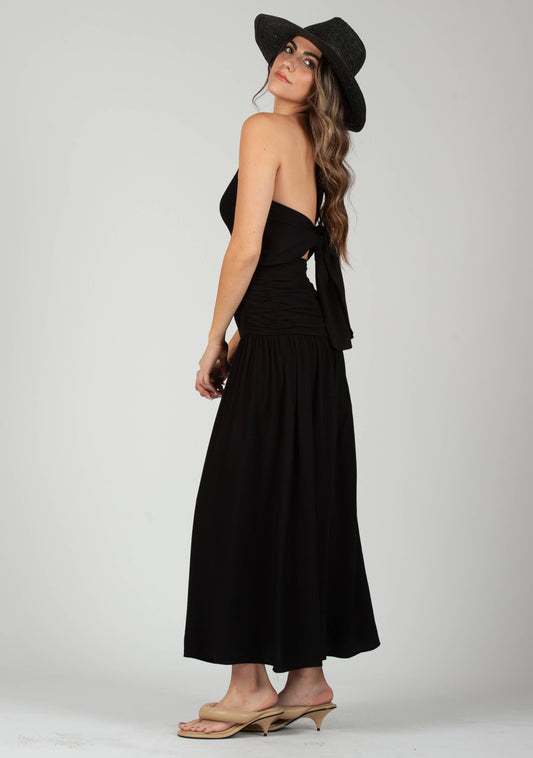 MARISOL MIXED TEXTURES BOHO DRESS