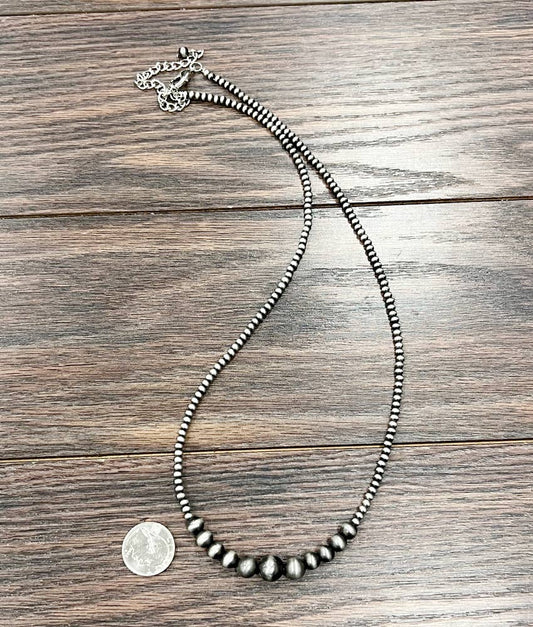 736650, Handmade 26" Navajo Bead Necklace