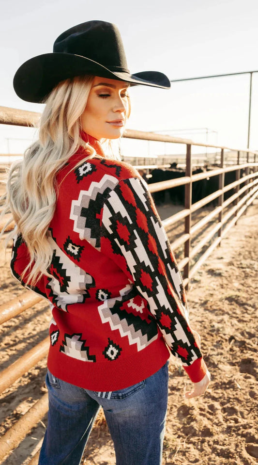 Vintage Red Knitted Sweater