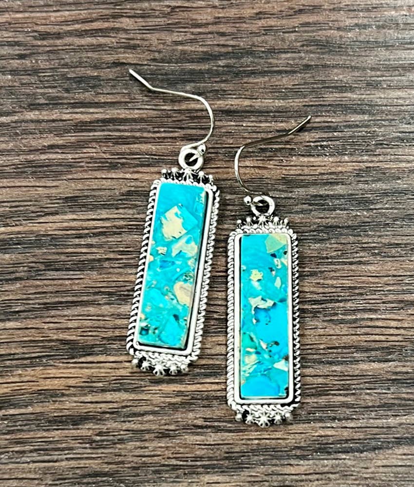 724751, Bar Gemstone Earrings