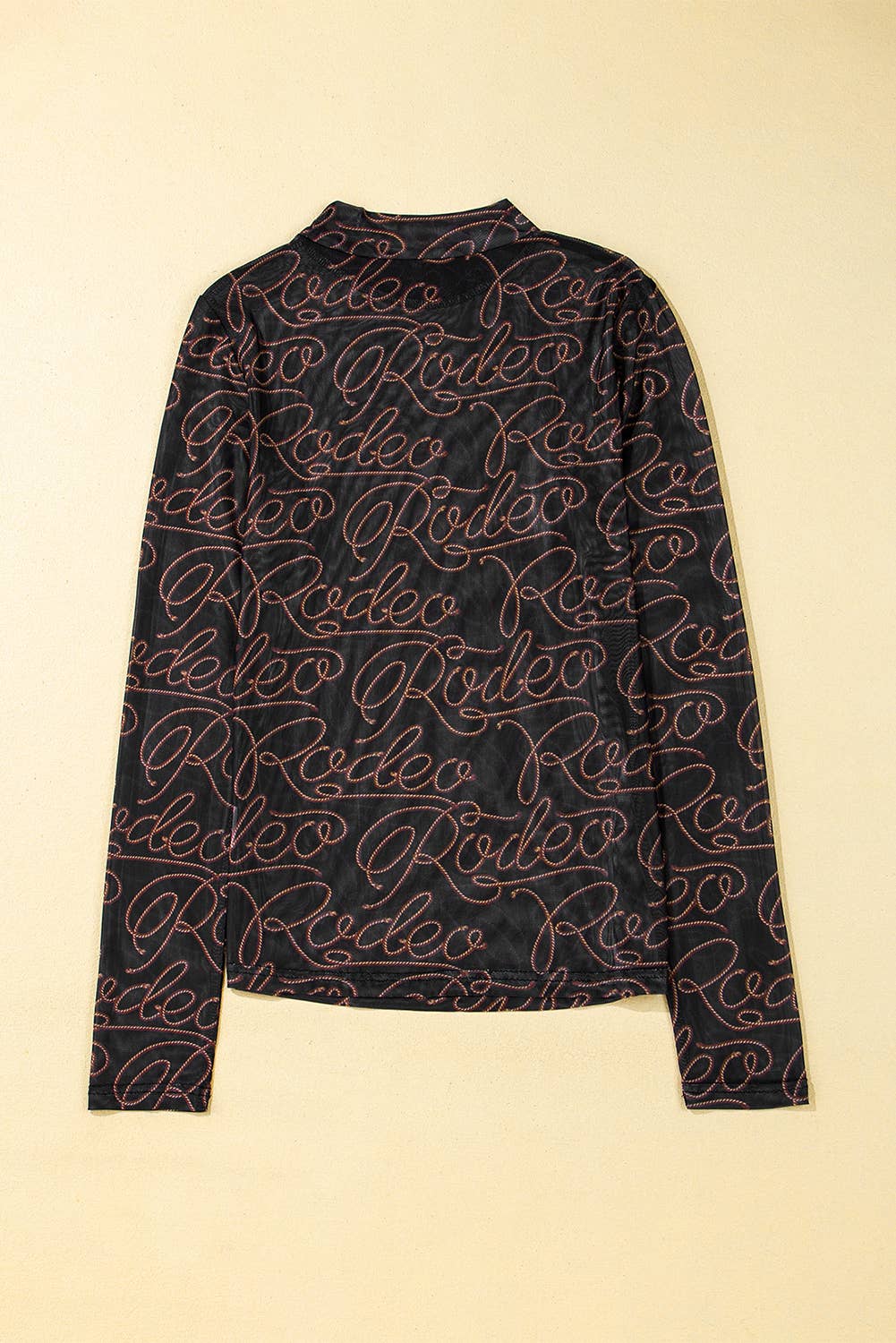 Rodeo Long Sleeve Mesh Top