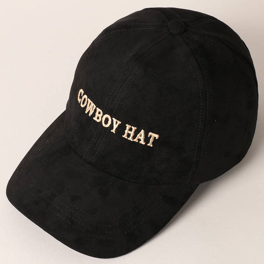 Cowboy Hat Suede Baseball Cap