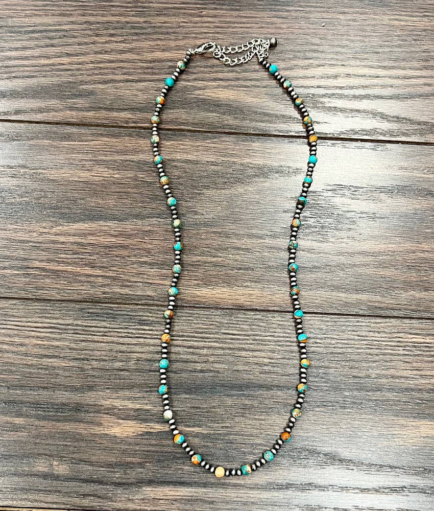 739088, Handmade Navajo Gemstone Necklace