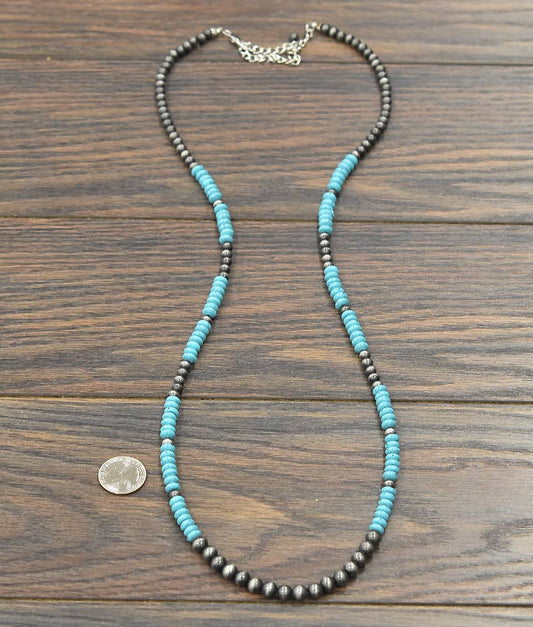 733525, Handmade 36" Navajo Bead Necklace