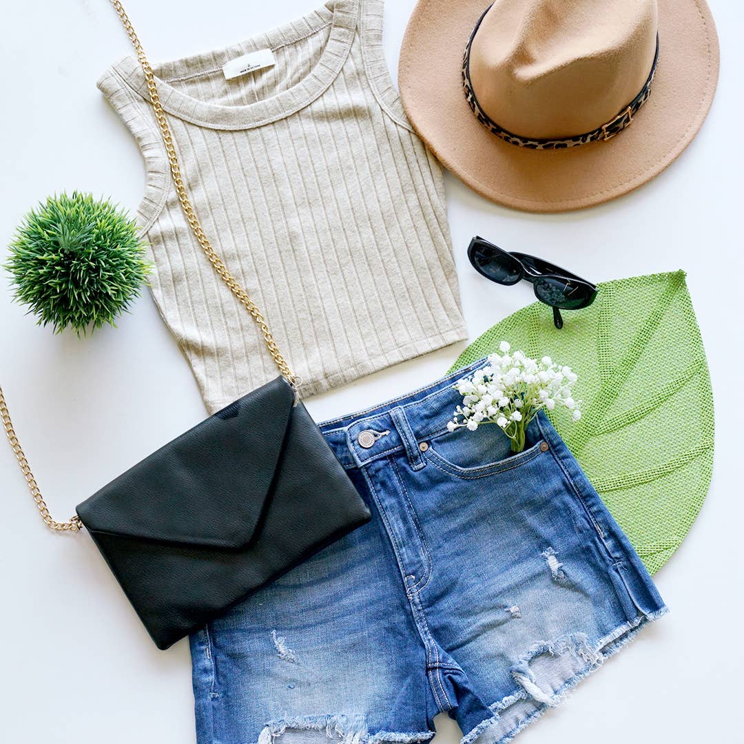 Ribbed Crop Tank Top