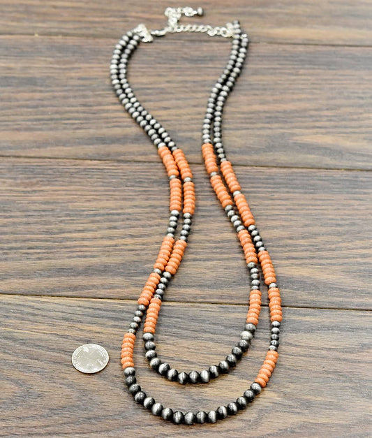 733419, Handmade 29" Navajo Bead Necklace