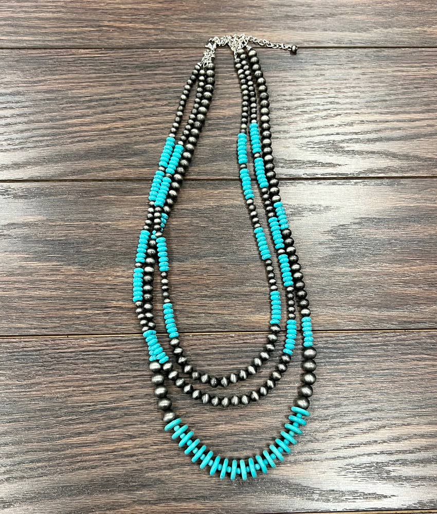 735565, Handmade Navajo Bead Necklace
